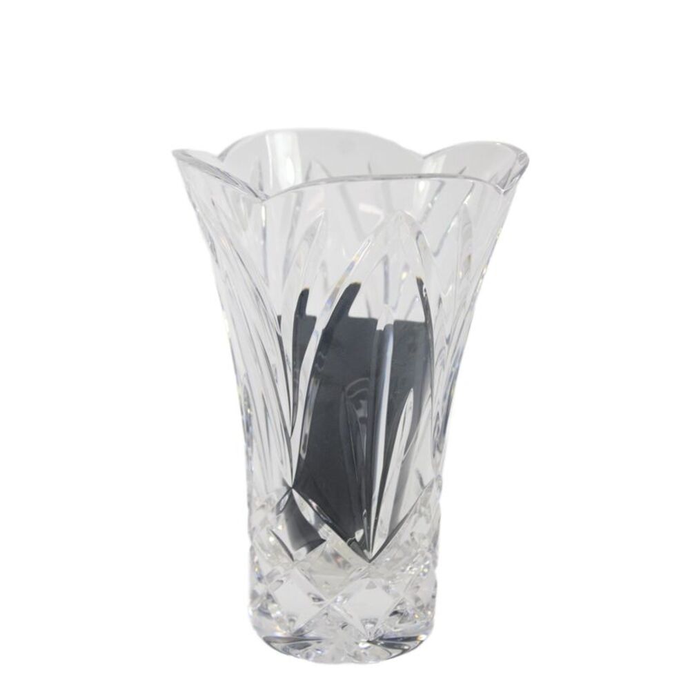Waterford Crystal Violet Vase Diamond Cut Pattern 8 Inches - Picture 2 of 5